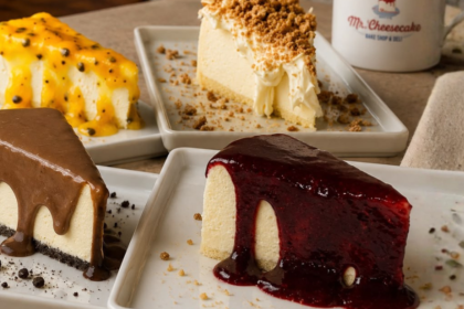 Imagem real das cheesecakes da Mr. Cheesecake Bake Shop & Deli.