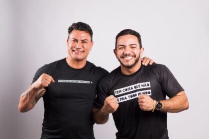 Acelino "Popó" Freitas e Lucas Pontes, fundador da Autocred Nacional.