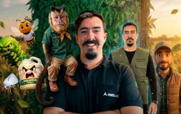 Engenheiro agrônomo cria a Agro Art e aposta em vídeos produzidos com inteligência artificial para aproximar empresas, profissionais e produtores rurais da inovação.
